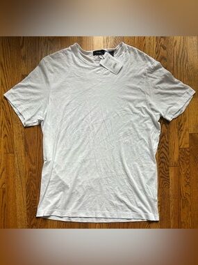 Theory Men's White Short Sleeve Crewneck Tee